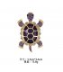 XSB187 - Gemstone Turtle Brooch